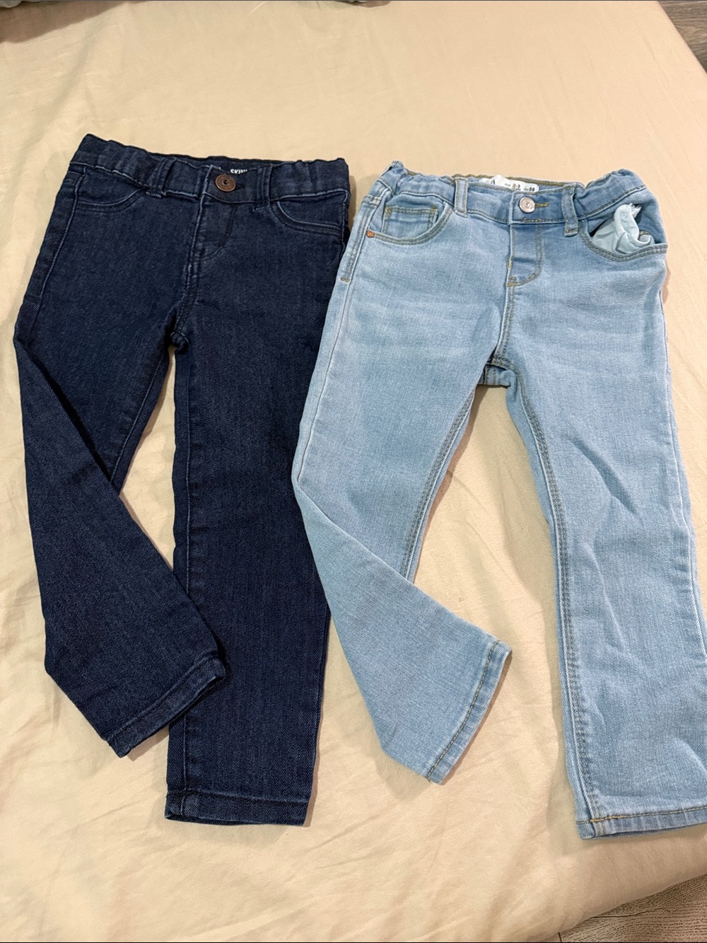 Zara Kids Denim Jeggings in Dark Blue & Light Blue
